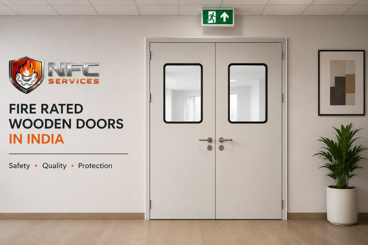 Fire Rated Wooden Doors In India with NFC Services fire safety door